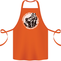 Husband and Wife Biker Motorcycle Motorbike Cotton Apron 100% Organic Orange