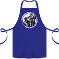 Husband and Wife Biker Motorcycle Motorbike Cotton Apron 100% Organic Royal Blue