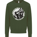 Husband and Wife Biker Motorcycle Motorbike Kids Sweatshirt Jumper Forest Green