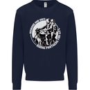 Husband and Wife Biker Motorcycle Motorbike Kids Sweatshirt Jumper Navy Blue