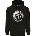 Husband and Wife Biker Motorcycle Motorbike Mens 80% Cotton Hoodie Black