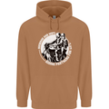 Husband and Wife Biker Motorcycle Motorbike Mens 80% Cotton Hoodie Caramel Latte