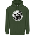 Husband and Wife Biker Motorcycle Motorbike Mens 80% Cotton Hoodie Forest Green
