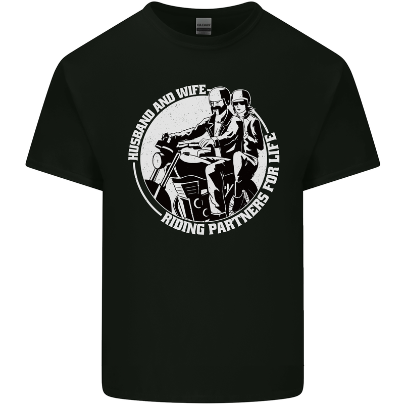 Husband and Wife Biker Motorcycle Motorbike Mens Cotton T-Shirt Tee Top Black
