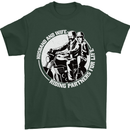 Husband and Wife Biker Motorcycle Motorbike Mens T-Shirt 100% Cotton Forest Green