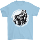 Husband and Wife Biker Motorcycle Motorbike Mens T-Shirt 100% Cotton Light Blue