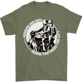 Husband and Wife Biker Motorcycle Motorbike Mens T-Shirt 100% Cotton Military Green