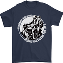 Husband and Wife Biker Motorcycle Motorbike Mens T-Shirt 100% Cotton Navy Blue