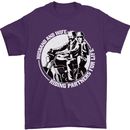 Husband and Wife Biker Motorcycle Motorbike Mens T-Shirt 100% Cotton Purple
