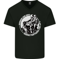Husband and Wife Biker Motorcycle Motorbike Mens V-Neck Cotton T-Shirt Black