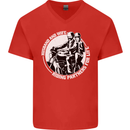 Husband and Wife Biker Motorcycle Motorbike Mens V-Neck Cotton T-Shirt Red