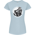 Husband and Wife Biker Motorcycle Motorbike Womens Petite Cut T-Shirt Light Blue