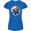 Husband and Wife Biker Motorcycle Motorbike Womens Petite Cut T-Shirt Royal Blue