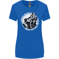 Husband and Wife Biker Motorcycle Motorbike Womens Wider Cut T-Shirt Royal Blue