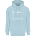 Hustler Definition Hustle Childrens Kids Hoodie Light Blue