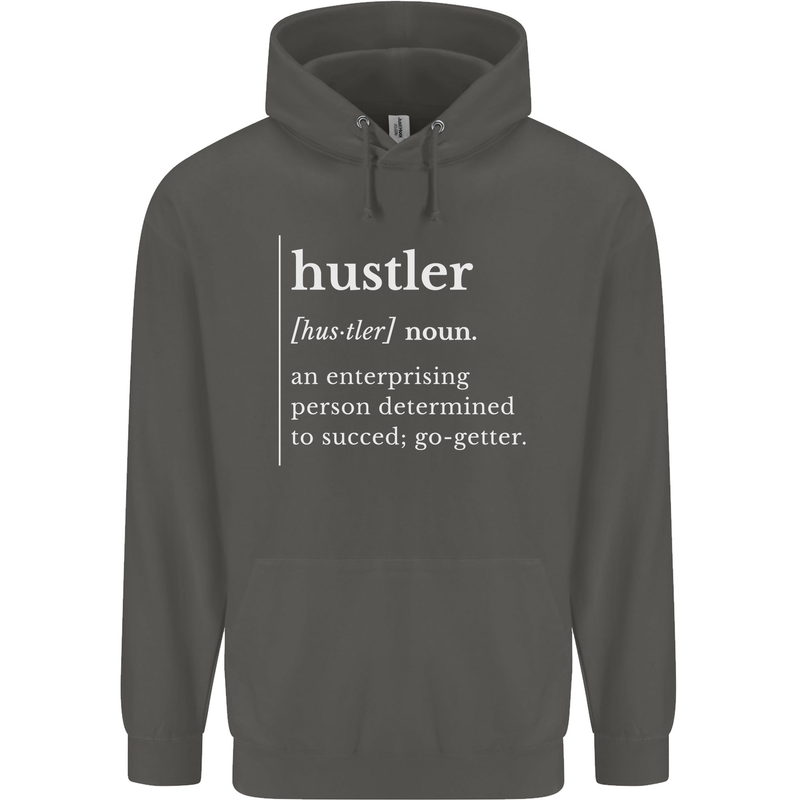 Hustler Definition Hustle Childrens Kids Hoodie Storm Grey