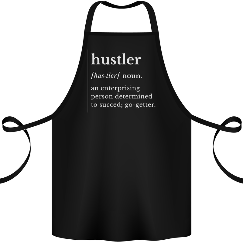 Hustler Definition Hustle Cotton Apron 100% Organic Black