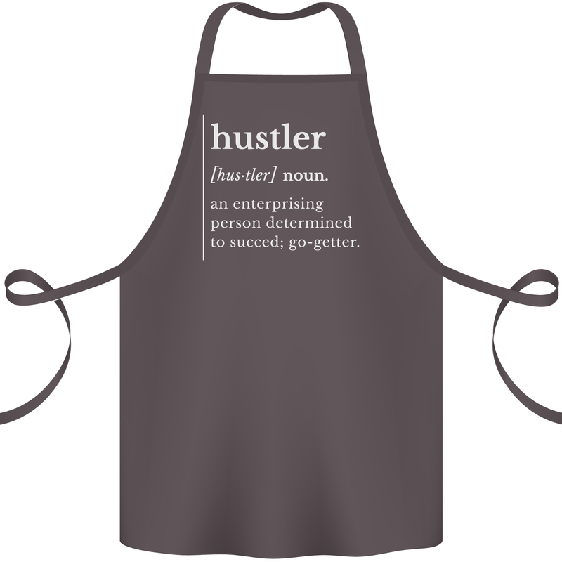 Hustler Definition Hustle Cotton Apron 100% Organic Dark Grey