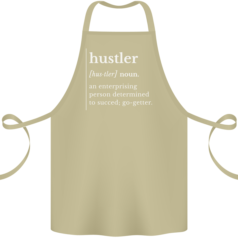 Hustler Definition Hustle Cotton Apron 100% Organic Khaki