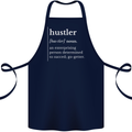 Hustler Definition Hustle Cotton Apron 100% Organic Navy Blue
