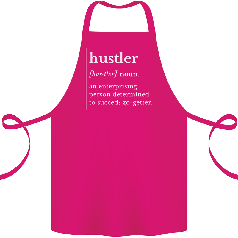 Hustler Definition Hustle Cotton Apron 100% Organic Pink