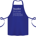 Hustler Definition Hustle Cotton Apron 100% Organic Royal Blue