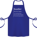 Hustler Definition Hustle Cotton Apron 100% Organic Royal Blue