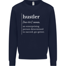 Hustler Definition Hustle Kids Sweatshirt Jumper Navy Blue