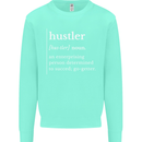 Hustler Definition Hustle Kids Sweatshirt Jumper Peppermint