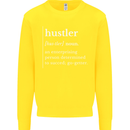 Hustler Definition Hustle Kids Sweatshirt Jumper Yellow