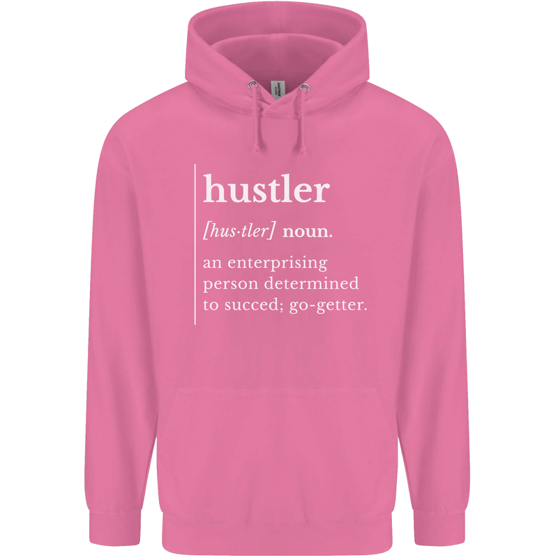 Hustler Definition Hustle Mens 80% Cotton Hoodie Azelea