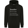 Hustler Definition Hustle Mens 80% Cotton Hoodie Black
