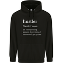 Hustler Definition Hustle Mens 80% Cotton Hoodie Black