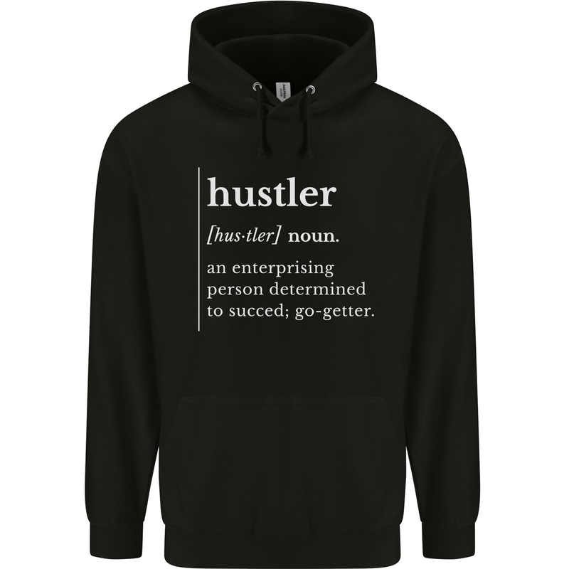 Hustler Definition Hustle Mens 80% Cotton Hoodie Black