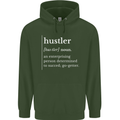 Hustler Definition Hustle Mens 80% Cotton Hoodie Forest Green