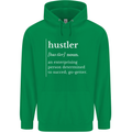 Hustler Definition Hustle Mens 80% Cotton Hoodie Irish Green