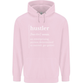 Hustler Definition Hustle Mens 80% Cotton Hoodie Light Pink