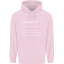Hustler Definition Hustle Mens 80% Cotton Hoodie Light Pink