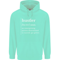 Hustler Definition Hustle Mens 80% Cotton Hoodie Peppermint