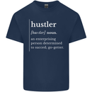 Hustler Definition Hustle Mens Cotton T-Shirt Tee Top Navy Blue
