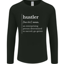 Hustler Definition Hustle Mens Long Sleeve T-Shirt Black