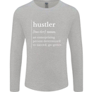 Hustler Definition Hustle Mens Long Sleeve T-Shirt Sports Grey
