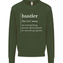 Hustler Definition Hustle Mens Sweatshirt Jumper Forest Green