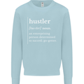Hustler Definition Hustle Mens Sweatshirt Jumper Light Blue