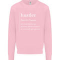 Hustler Definition Hustle Mens Sweatshirt Jumper Light Pink