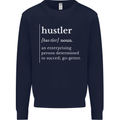 Hustler Definition Hustle Mens Sweatshirt Jumper Navy Blue