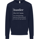 Hustler Definition Hustle Mens Sweatshirt Jumper Navy Blue