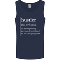 Hustler Definition Hustle Mens Vest Tank Top Navy Blue