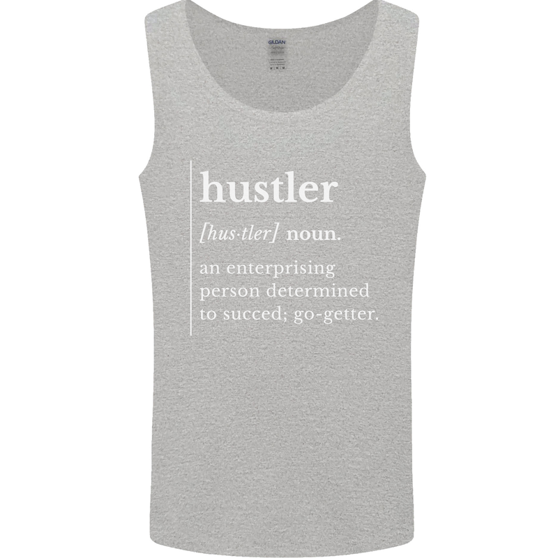 Hustler Definition Hustle Mens Vest Tank Top Sports Grey
