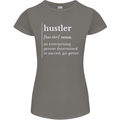 Hustler Definition Hustle Womens Petite Cut T-Shirt Charcoal